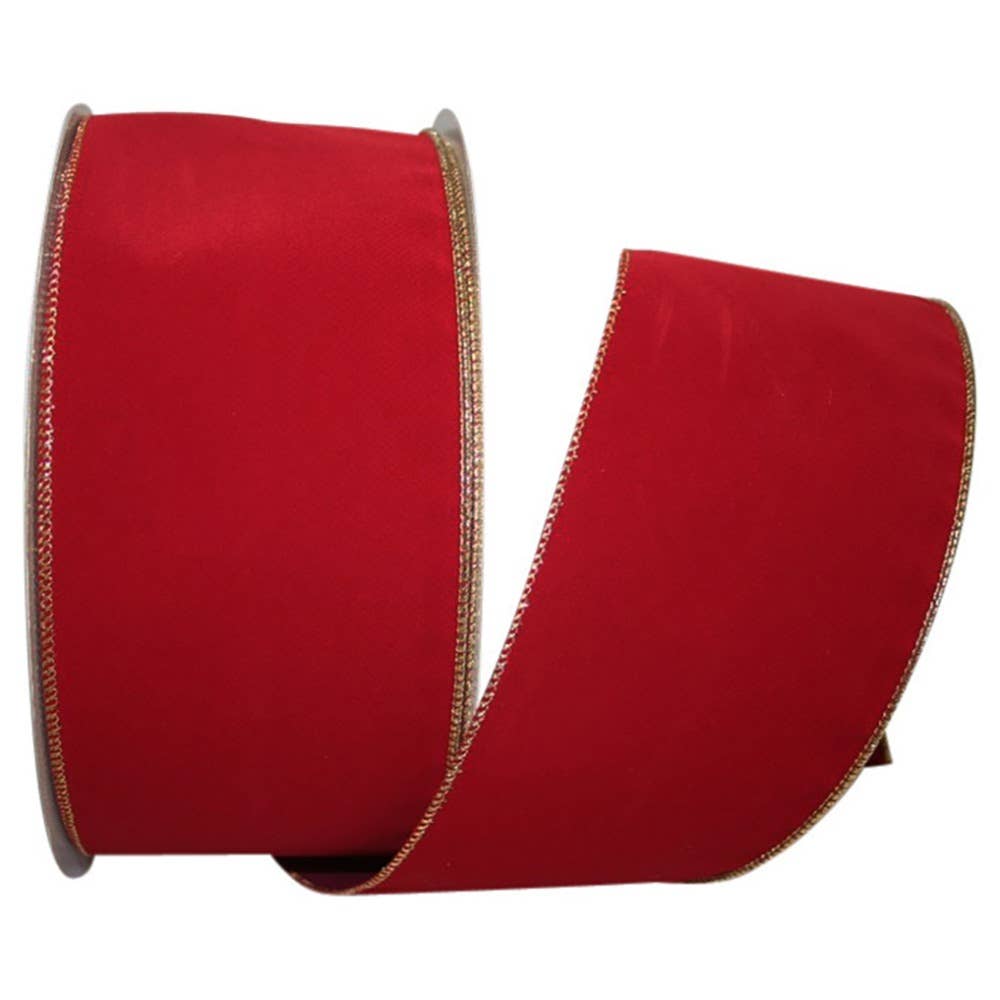 12" Luxe Velours Rouge Filaire Nœud Avec Embelli Centre